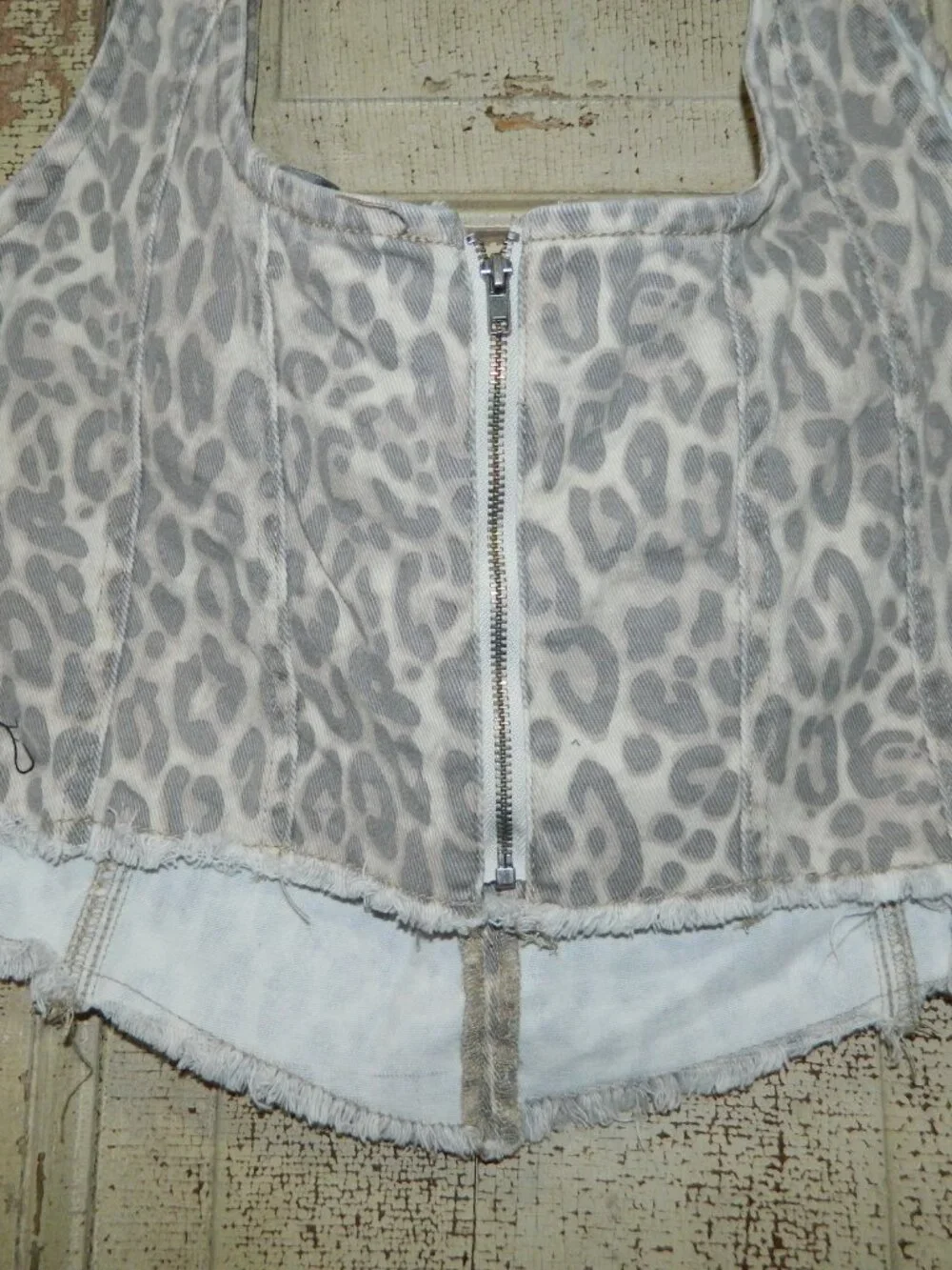 Indigo Rein Animal Print Crop Top High Waist Short Set Sz XL (BB-17)